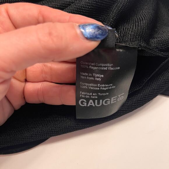 GAUGE81 Black Beni Draped Recycled Open-Knit Mini Shirt Dress Size XS - Picture 8 of 13